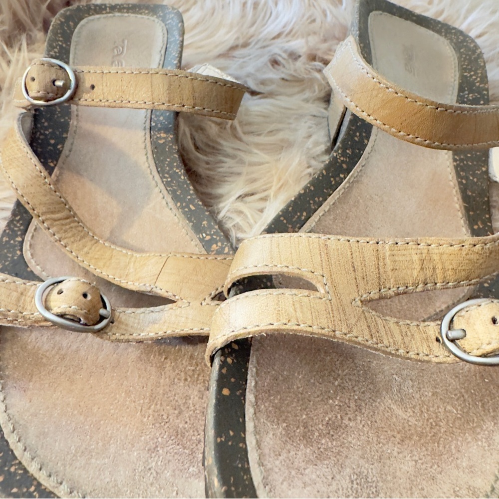 Teva Brown leather Strappy Wedge Sandals, slip on, women’s 8​ - Picture 12 of 12